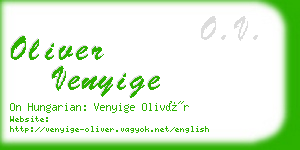 oliver venyige business card